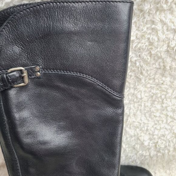 Frye Phillip Black Leather Womens Riding Boots size 6.5 - Picture 2 of 10